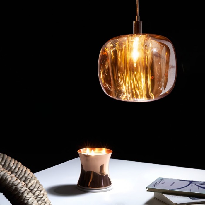 Cubie Chandelier Smoked Glass Globe Pendant Light for Kitchen Island