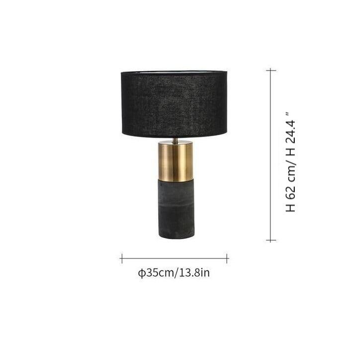 Настольная лампа из бетонного цилиндра