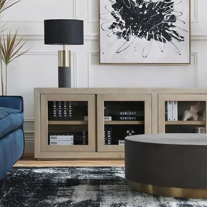 Настольная лампа из бетонного цилиндра