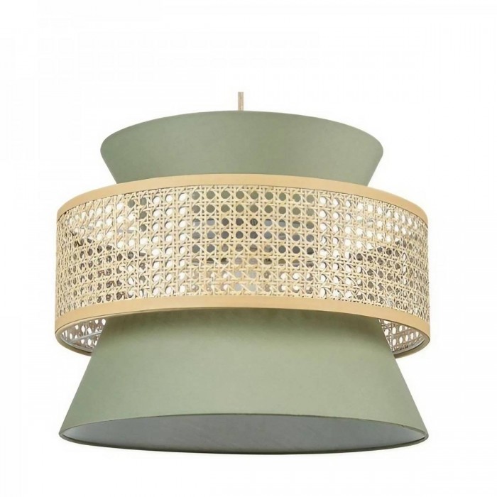 Rustic Ribbed Rattan Pendant Lamp