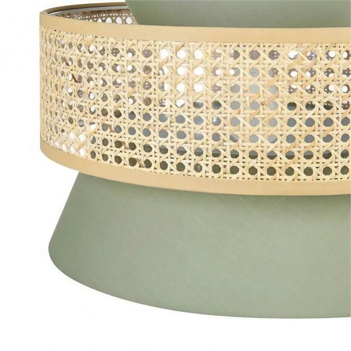 Rustic Ribbed Rattan Pendant Lamp