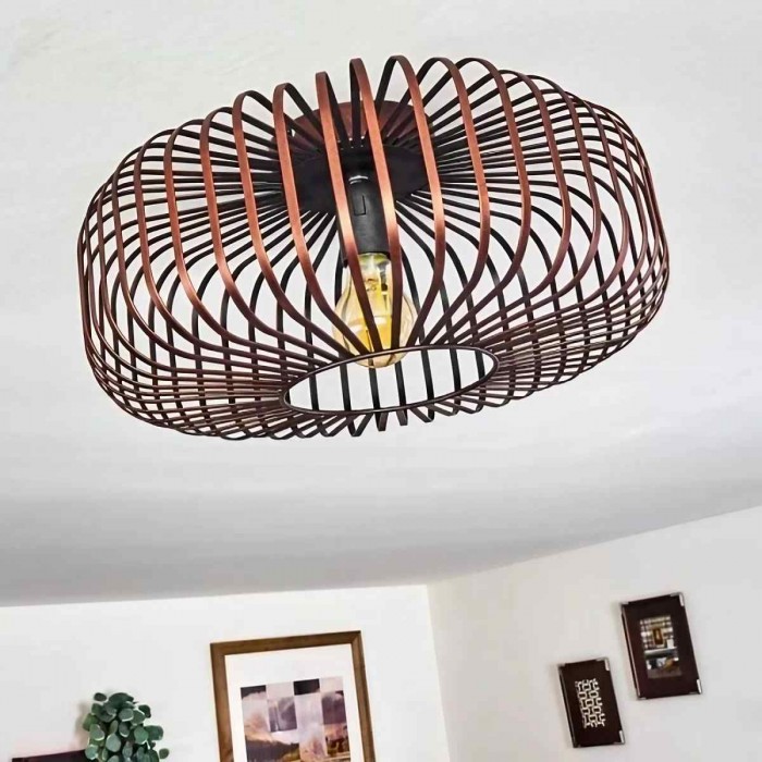 Винтажная полосатая металлическая потолочная лампа Wemude