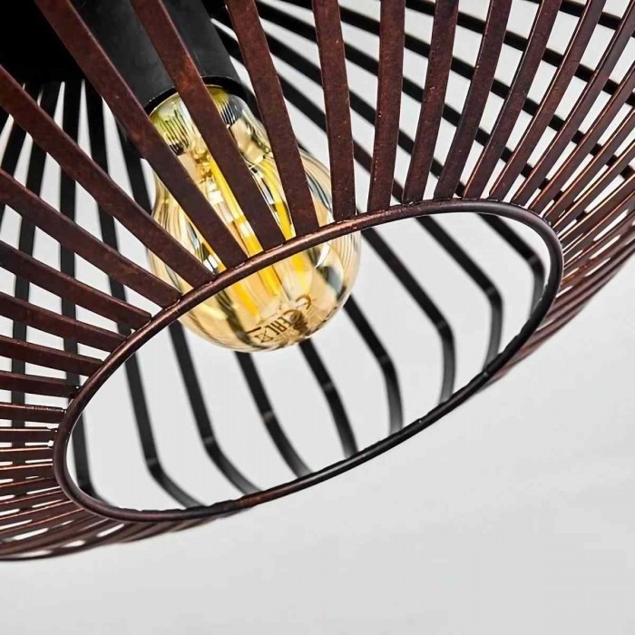 Винтажная полосатая металлическая потолочная лампа Wemude