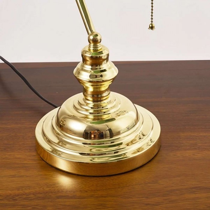 Vintage Green Bankers Table Lamp