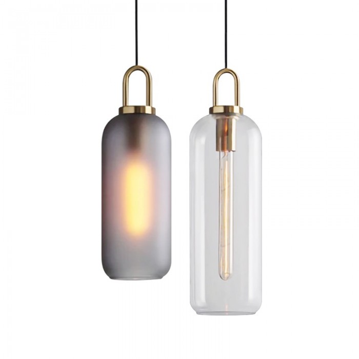 glass bottle pendant lamp