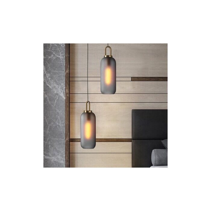glass bottle pendant lamp