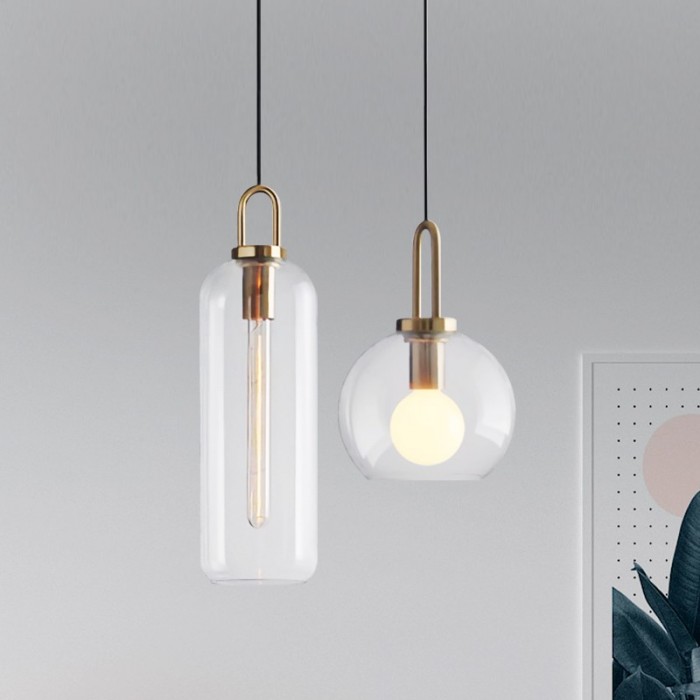 glass bottle pendant lamp