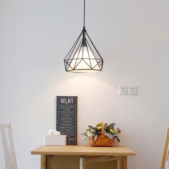 diamond cage pendant lamp