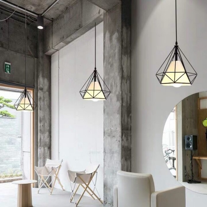 diamond cage pendant lamp