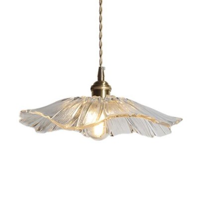 lotus glass pendant lamp