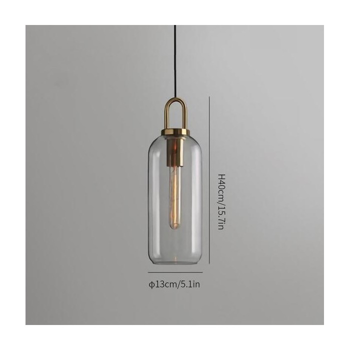 glass bottle pendant lamp
