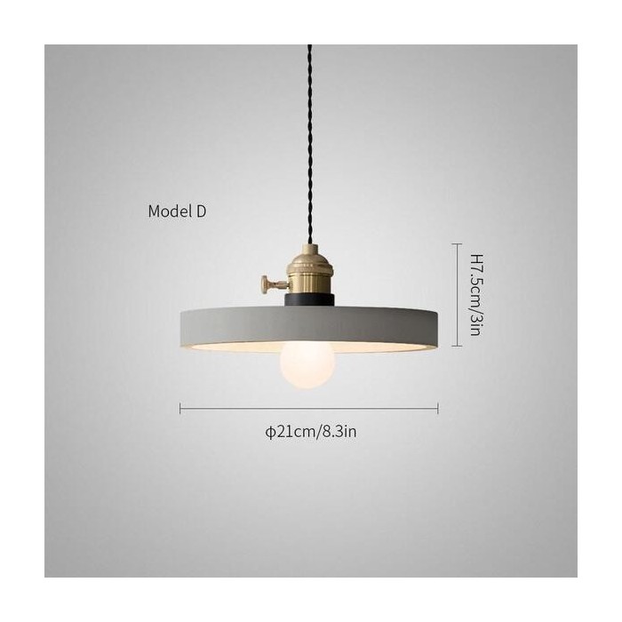 подвесной светильник из цемента минималистский