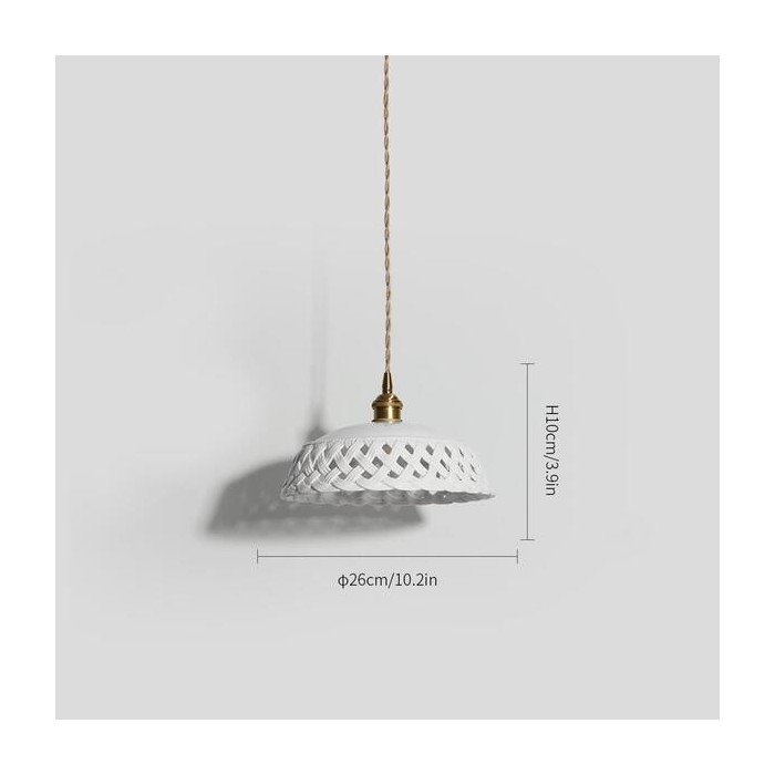 ажурный керамический подвесной светильник