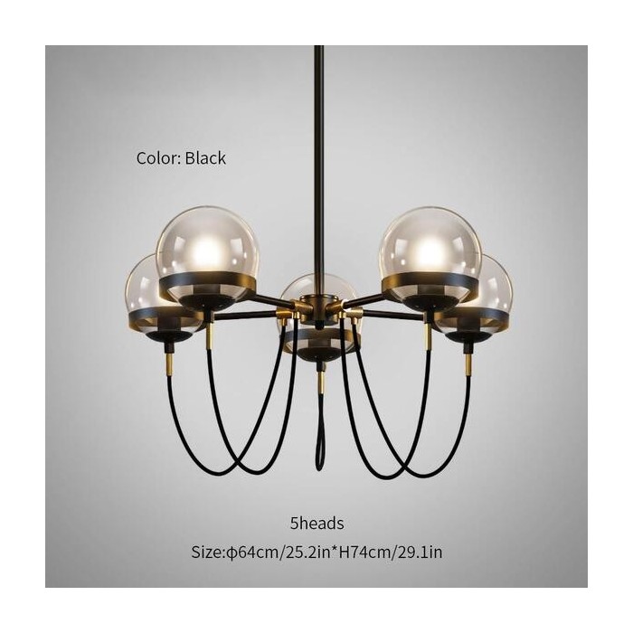 Glass ball chandelier