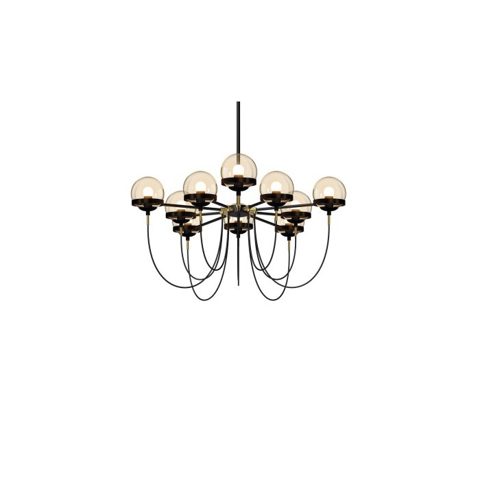 Glass ball chandelier