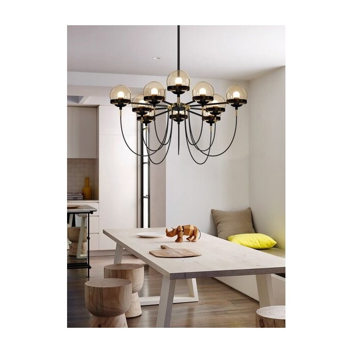 Glass ball chandelier