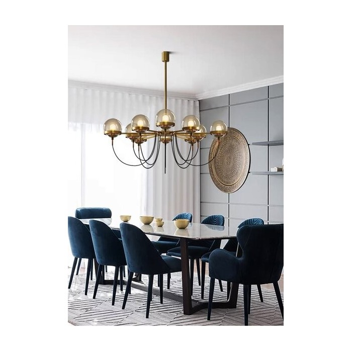 Glass ball chandelier