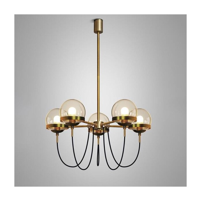 Glass ball chandelier