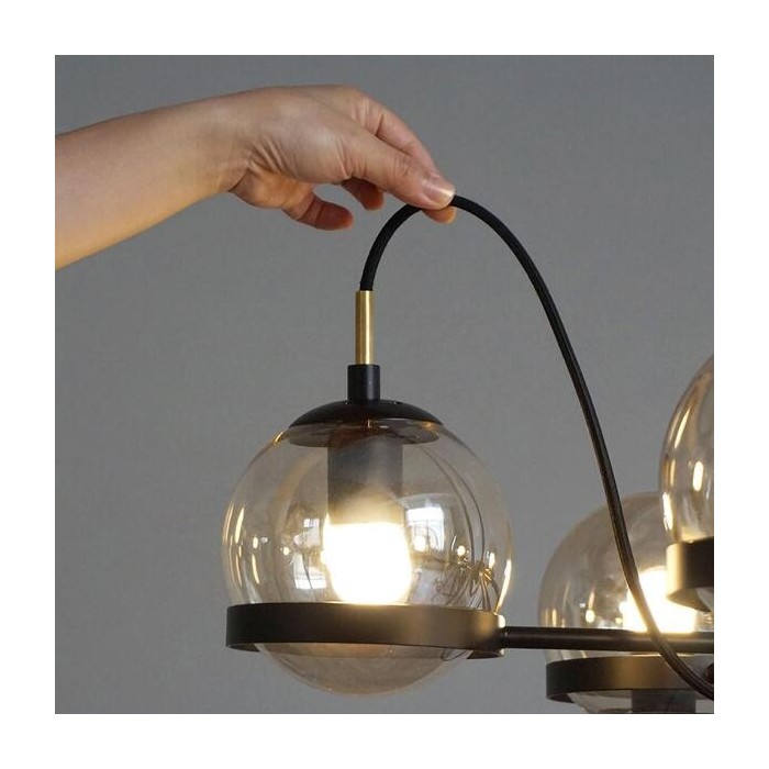 Glass ball chandelier