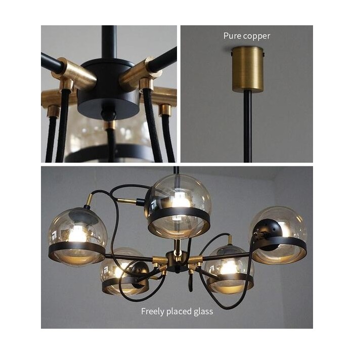 Glass ball chandelier