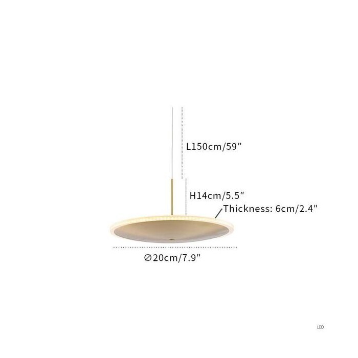 Chrona Dish hanging lamp