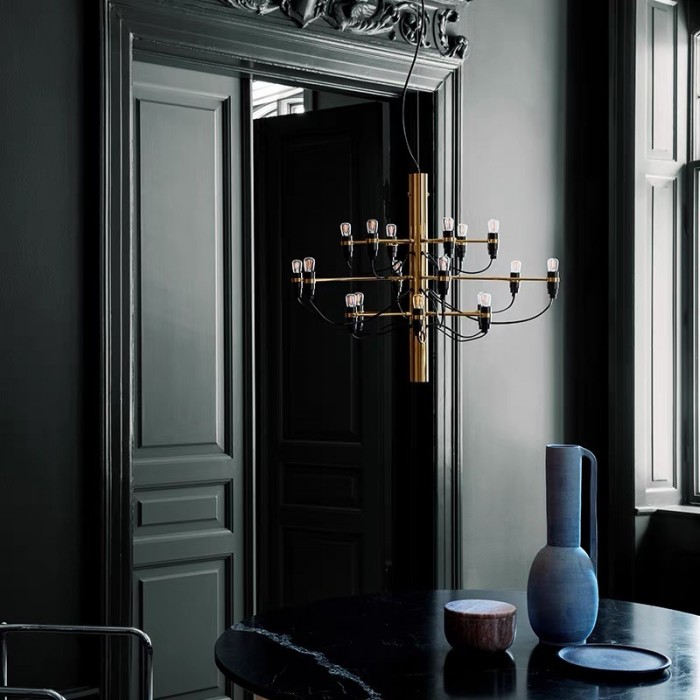 2097 Metal Multi Head Chandelier