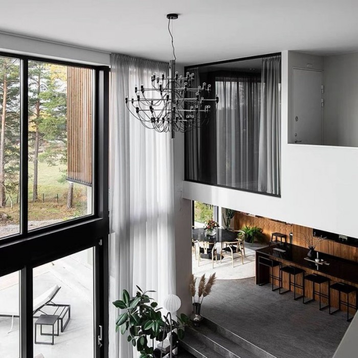 2097 Metal Multi Head Chandelier