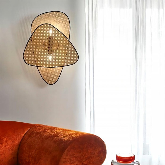 Hanging Screen Cannage Wall Lamp